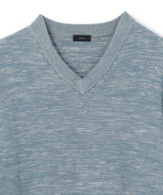 JOSEPH HOMME シャイニースラブブークレ　ニットＴシャツ サックスブルー系