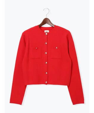 Te chichi 【R by Te chichi】ポケット付きミラノリブカーディガン《2025winter catalog item》 レッド