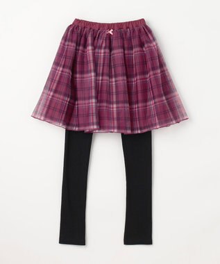 ANY KIDS チュール スカッツ ピンク×チェック