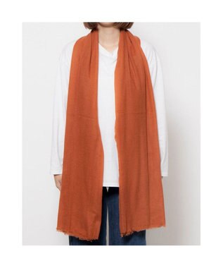 UNBILLION カシュネ cache nez / カシミヤエアリー無地ストール オレンジ