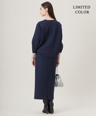 ICB L 【洗える・WEB限定カラーあり】コンパクトダブルフェイス トップス ネイビー系［WEB限定］