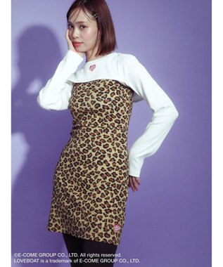 Green Parks ■別注　ＬＯＶＥ　ＢＯＡＴ　キャミワンピ×ボレロ Leopard