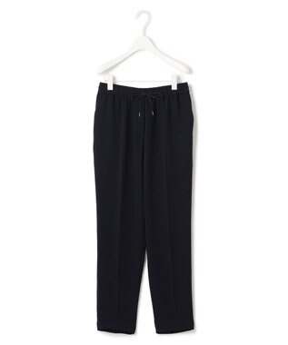 ICB 【UVカット・防シワ・洗える】ライトダブルクロス ドロストパンツ ネイビー系