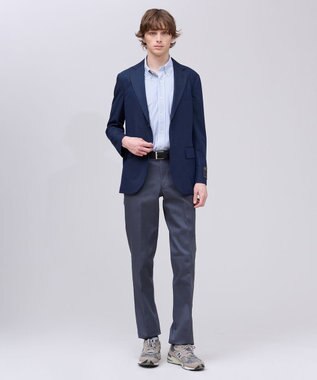 J.PRESS MEN 端正で快適【ストレッチ / オンオフ兼用】トリコチン ステムテーパード パンツ_26年モデル グレー系