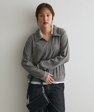 CRAFT STANDARD BOUTIQUE レイヤード風プルオーバー Charcoal Gray