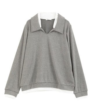 CRAFT STANDARD BOUTIQUE レイヤード風プルオーバー Charcoal Gray