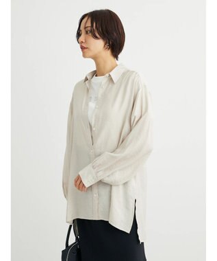 Green Parks レギュラー前後差シアーシャツ Mocha