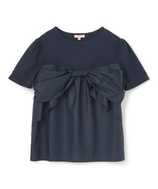 TOCCA 【洗える】PRESENT RIBBON Tシャツ ネイビー系