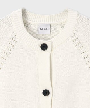 Paul Smith コットンアイレット ショートスリーブ カーディガン ホワイト