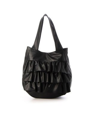 UNBILLION カシュカシュ cachecache / フリルトートバッグ ブラック