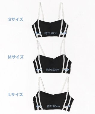 WEGO 【ブラトップ＆ショーツセット】Liliane　Ciel　サイドライン ブラック