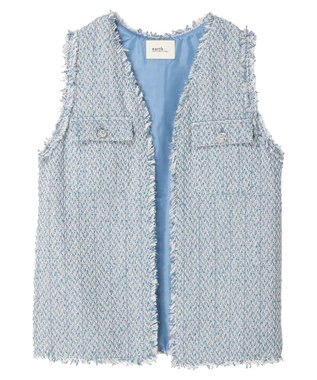 earth music&ecology ツイードジレ Blue