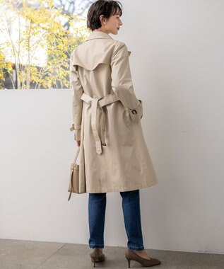 23区 エアータンブラー TCギャバジン ロング トレンチコート ベージュ系