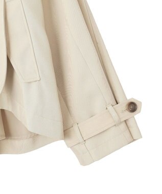 earth music&ecology 2WAYフードショートフレアトレンチ Beige