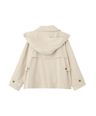 earth music&ecology 2WAYフードショートフレアトレンチ Beige