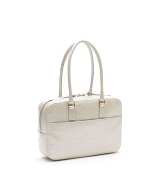 A.D.M.J. 【牛革】クロコ型押し ボストン28cm WHP