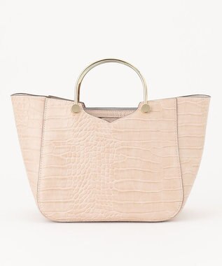 自由区 エンボスクロコマルチＷＡＹバッグ ローズ系