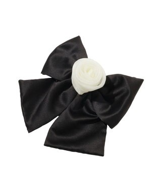 Maison de FLEUR オーガンジーローズビッグリボンバレッタ Ivory
