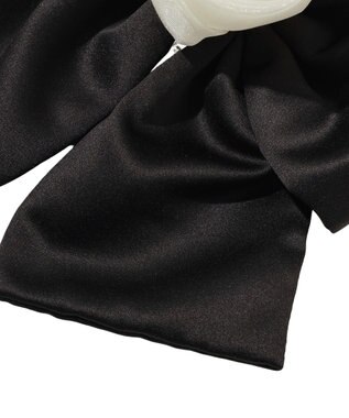 Maison de FLEUR オーガンジーローズビッグリボンバレッタ Ivory