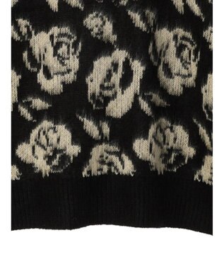 Green Parks ・ＳＵＧＡＲ　ＳＰＯＯＮ　フラワーシャギーニット Black