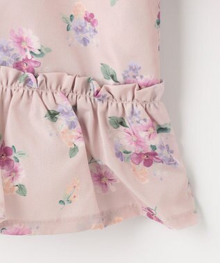 ANY KIDS フード取り外し 総柄 ブルゾン ピンク系花柄