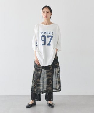 earth music&ecology レイヤードスカート(Long) Camouflage