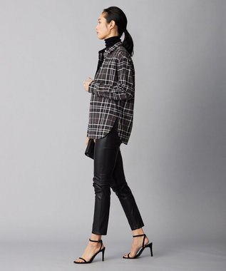 ICB 【洗える】コットンカポックチェック シャツ ネイビー系チェック柄