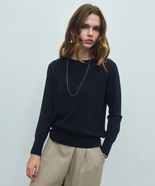 BEIGE， LA MONNAIE / レイヤーカラークルーネックニット
