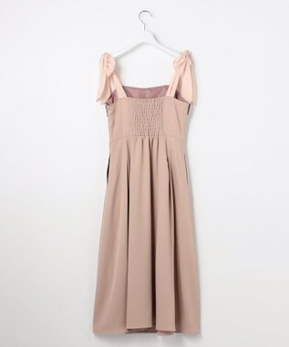 Feroux シアーリボンショルダー ジャンパースカート ピンク系