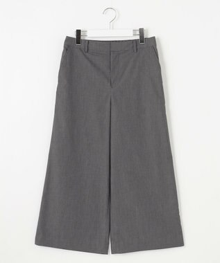 J.PRESS LADIES 【洗える】ソフトシャンブレー クロップド パンツ グレー系