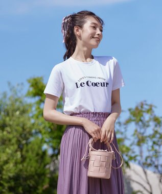 Tiaclasse  【ストラップ付き】編みこみミニバゲットバッグ ピンク