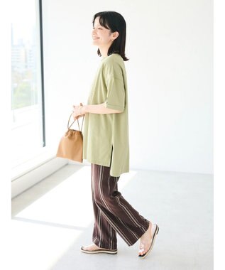 CRAFT STANDARD BOUTIQUE シルケット天竺　スクエアＰＴ　ＢＩＧ　Ｔｅｅ　Ｓ／Ｓ Light Khaki