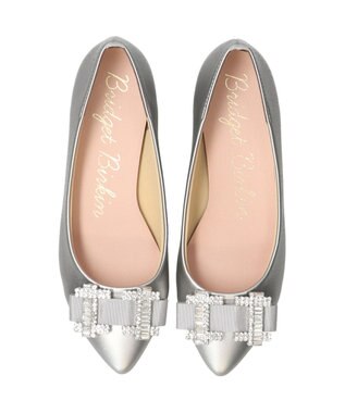 Bridget Birkin 【Bridget Birkin】ビジューリボンバレエレインパンプス シルバー