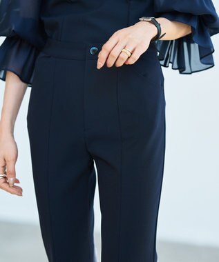 #Newans ストレッチタイトシルエットパンツ ネイビー