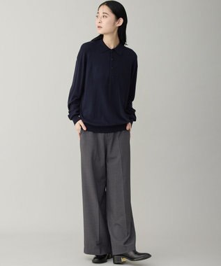 UNFILO MENS 【男女兼用】ソフトサーモ アンチピリングニット ポロ ネイビー