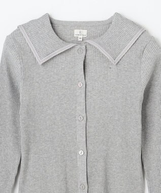 組曲 KIDS 【110-140㎝】 セーラーカラー リブトップス グレー