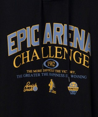 WEGO 【ユニセックス着用ITEM/手洗い可】ロゴノースリーブパーカー ブラック