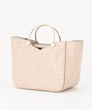 自由区 エンボスクロコマルチＷＡＹバッグ ローズ系