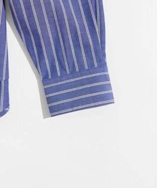 LENO REGULAR COLLAR SHIRTS 《UNISEX》 レギュラーカラーシャツ BLUE STRIPE