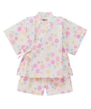 MIKI HOUSE HOT BISCUITS 【80-120cm】総柄 甚平スーツ