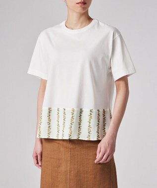 Paul Smith プリント コンビネーション 半袖Tシャツ ホワイト