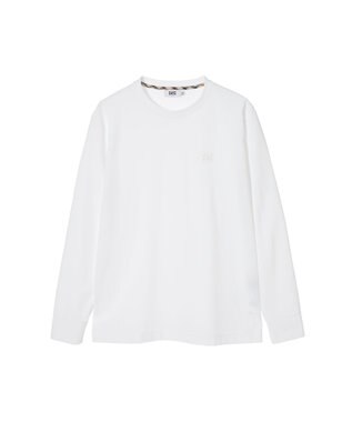 DAKS エンボスロゴ ロングTシャツ ホワイト