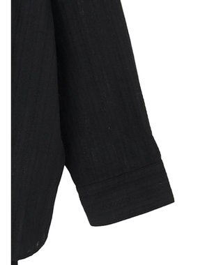 Green Parks カラミバンドカラーシャツ Black