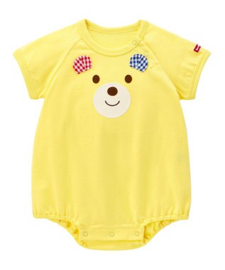 MIKI HOUSE HOT BISCUITS 【70-80cm】 顔ドン ボディシャツ(ロンパース) 黄