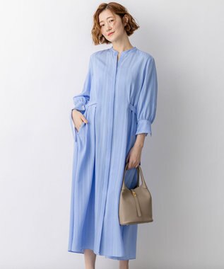 23区 【先行予約】ドビーストライプ  ワンピース スカイブルー系