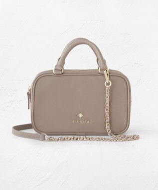TOCCA 【撥水】WITH CLARISSE 2WAY NYLONBAG ミニボストンバッグ ベージュ系