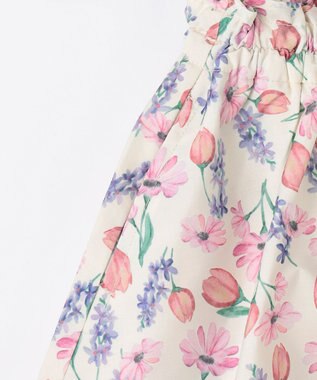 ANY KIDS 花柄 スカパン オフホワイト系花柄