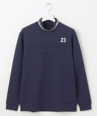 23区GOLF 【MEN】パターンからゴルフに合わせたしっかり素材のカノコダンボールモック ネイビー系