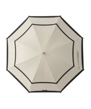 MOONBAT FURLA 晴雨兼用日傘 長傘 シャンブレー切継 ／遮光 遮熱 UV ブラック