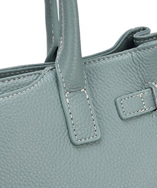 style code 【PADMA/パドマ】 キーチャーム付 本革ベルトデザインハンドバッグ サックス